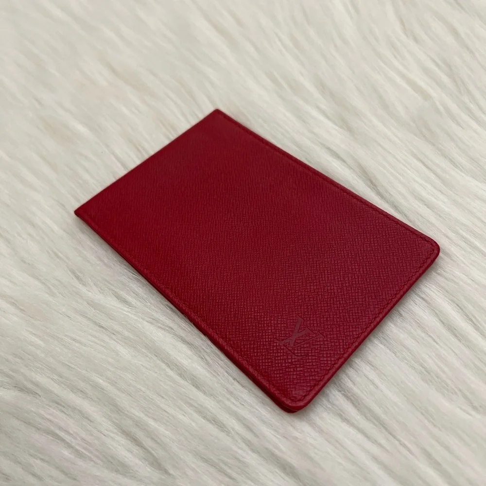 LOUIS VUITTON - RED SAFFIANO LEATHER BUSINESS CARDHOLDER WALLET